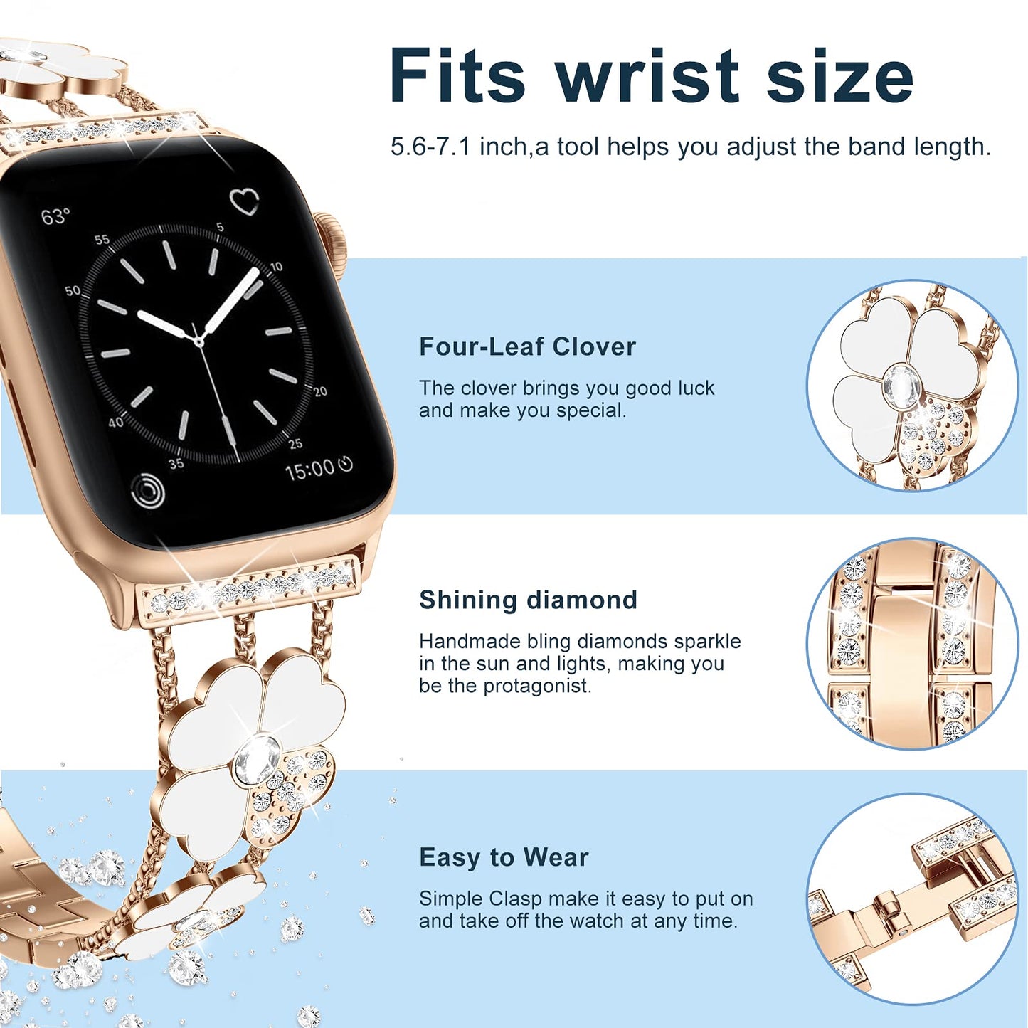 Tikband Four-Leaf Clover Watch Band For Apple Watch
