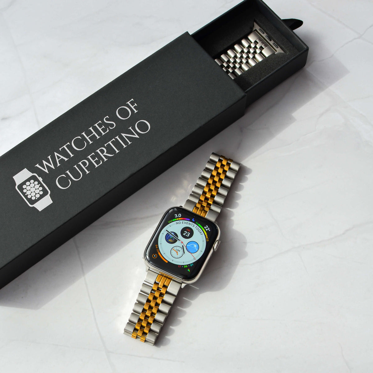 Stainless steel apple watch strap 