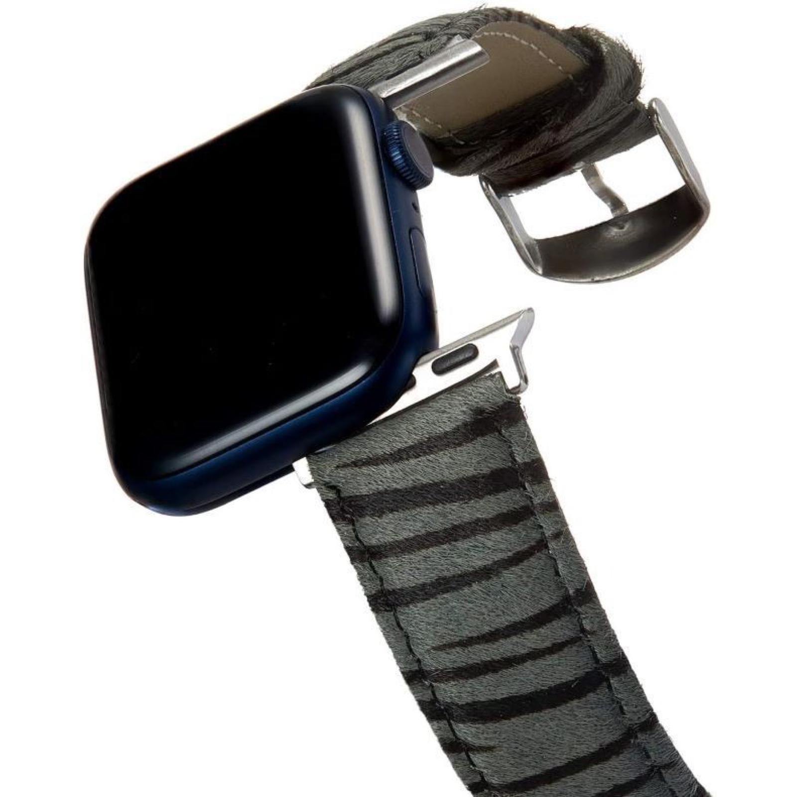 Midnight Zebra Leather x Jungle Collection - Luxe Strap