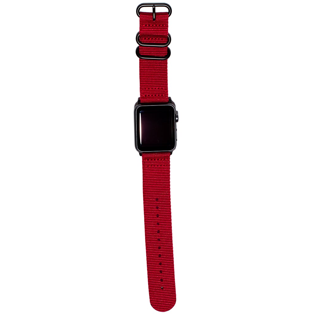 Carterjett Nylon NATO Apple Watch Band in Red - Cult of Mac Watch Store