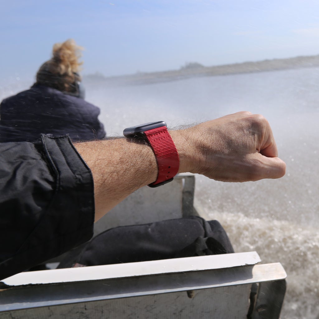 Carterjett Nylon NATO Apple Watch Band in Red - Cult of Mac Watch Store