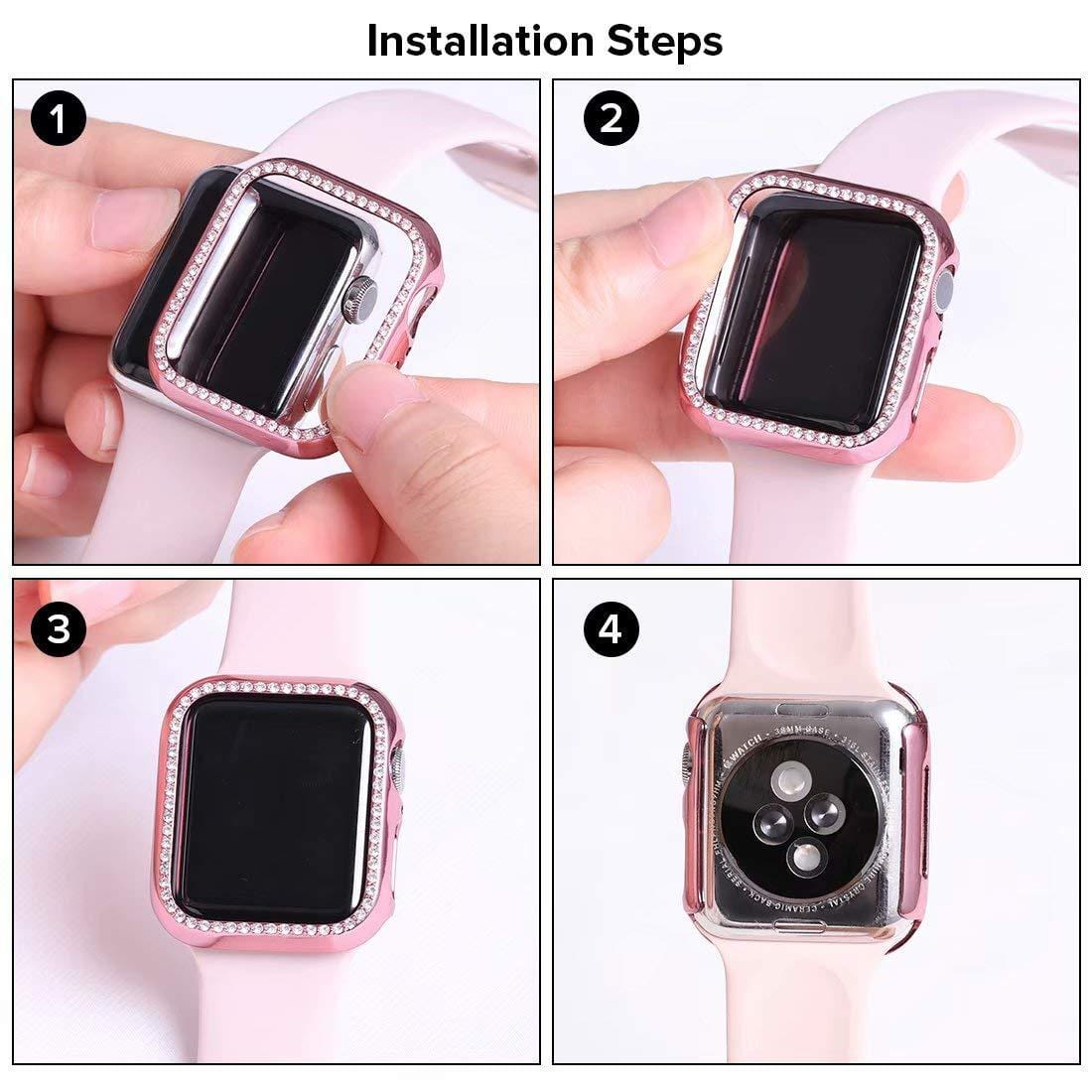 Quasar Protective Diamond Case Compatible With Apple Watch - Elegance & Splendour