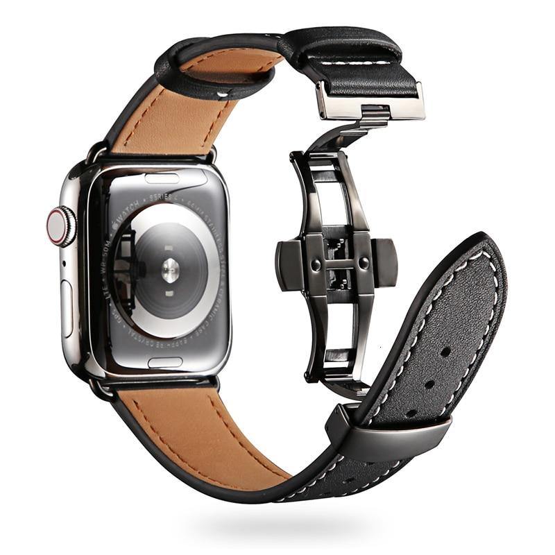 Square Steel Buckle Leather Strap - Luxe Strap
