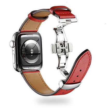 Square Steel Buckle Leather Strap - Luxe Strap