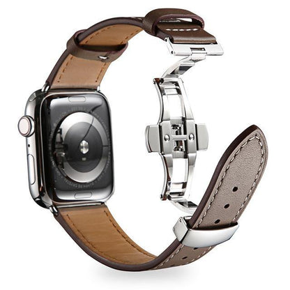 Square Steel Buckle Leather Strap - Luxe Strap
