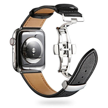 Square Steel Buckle Leather Strap - Luxe Strap