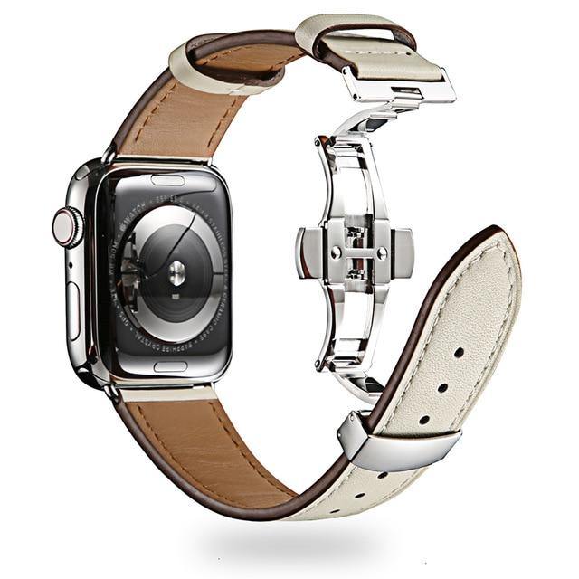 Square Steel Buckle Leather Strap - Luxe Strap