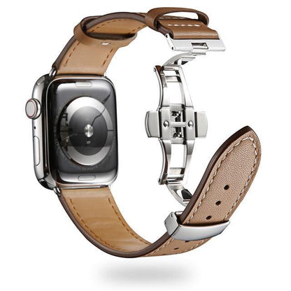 Square Steel Buckle Leather Strap - Luxe Strap
