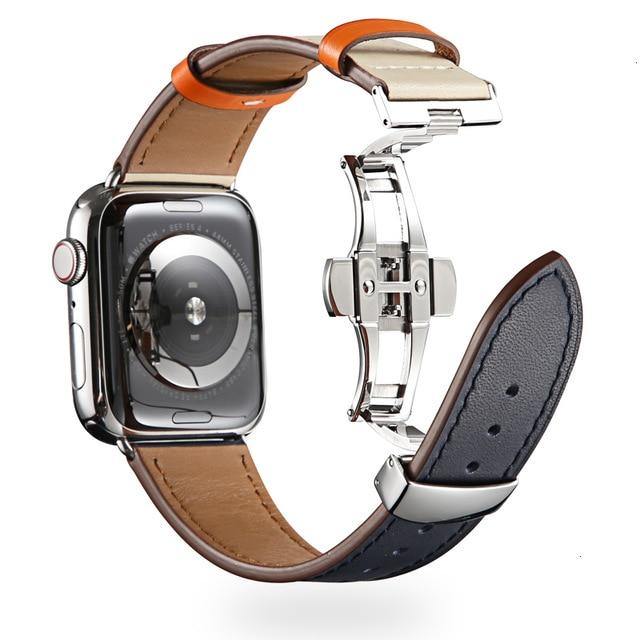 Square Steel Buckle Leather Strap - Luxe Strap
