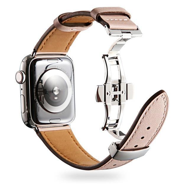 Square Steel Buckle Leather Strap - Luxe Strap