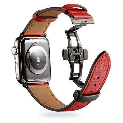 Square Steel Buckle Leather Strap - Luxe Strap