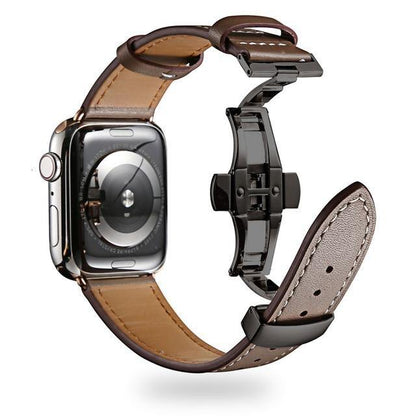 Square Steel Buckle Leather Strap - Luxe Strap