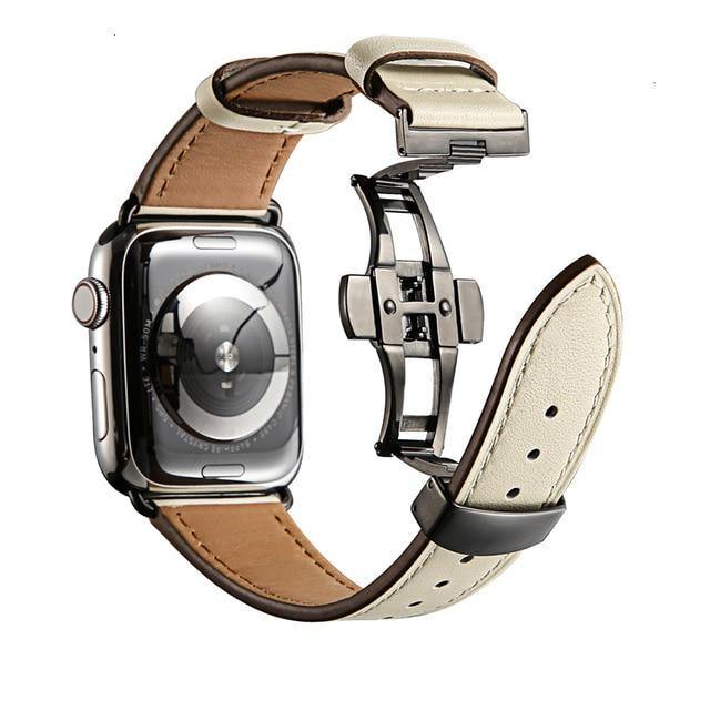 Square Steel Buckle Leather Strap - Luxe Strap