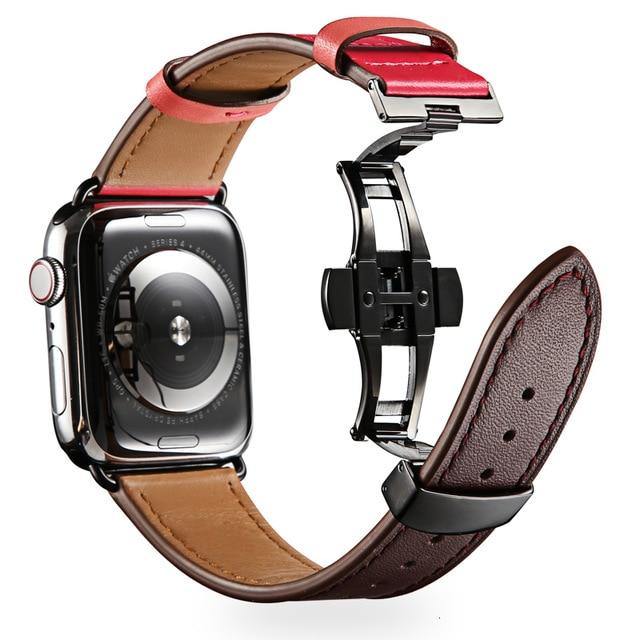 Square Steel Buckle Leather Strap - Luxe Strap