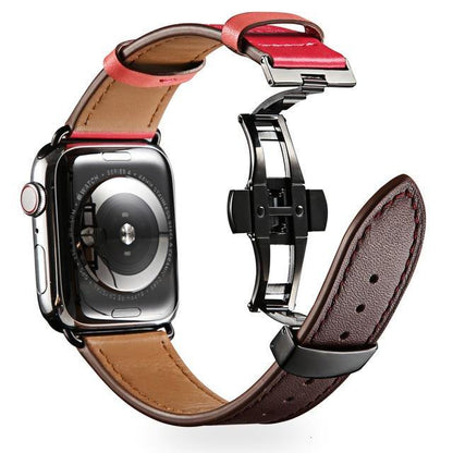 Square Steel Buckle Leather Strap - Luxe Strap