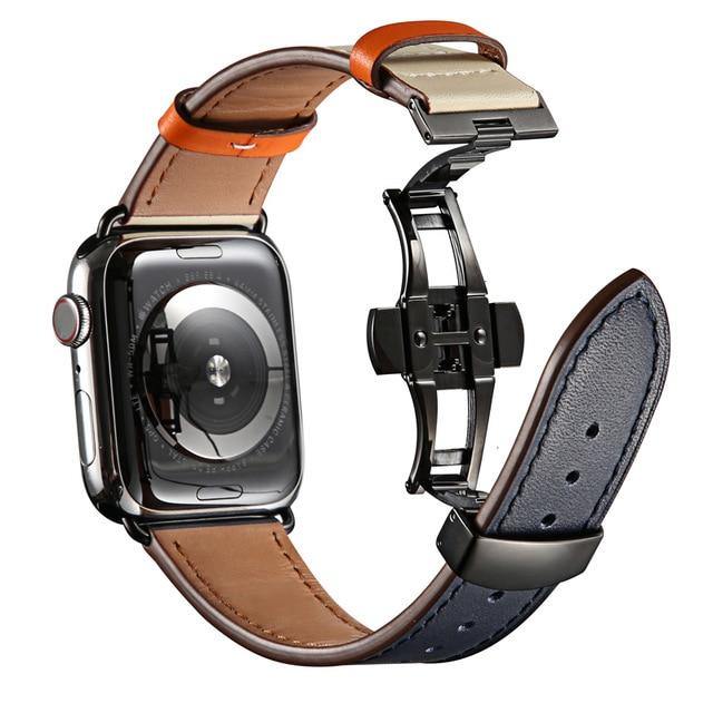Square Steel Buckle Leather Strap - Luxe Strap