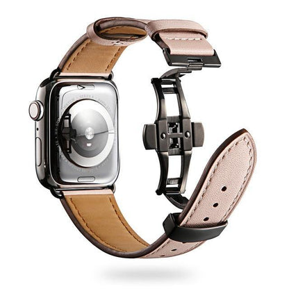 Square Steel Buckle Leather Strap - Luxe Strap