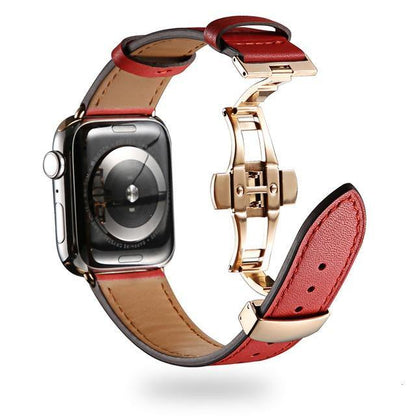 Square Steel Buckle Leather Strap - Luxe Strap