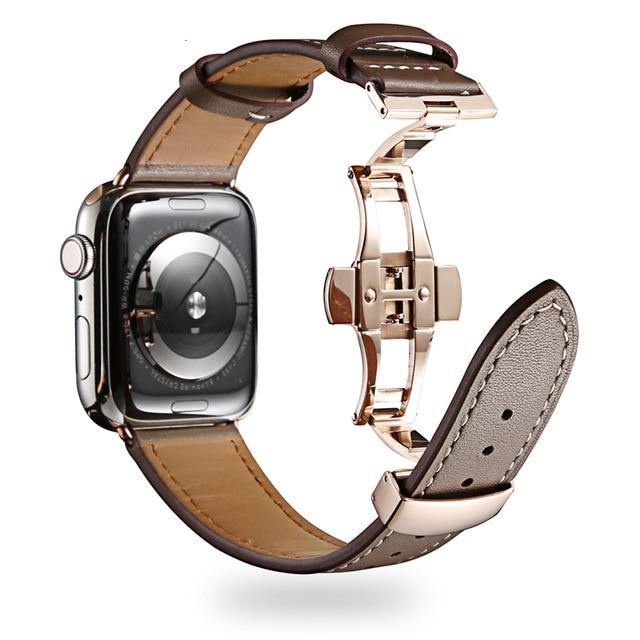 Square Steel Buckle Leather Strap - Luxe Strap