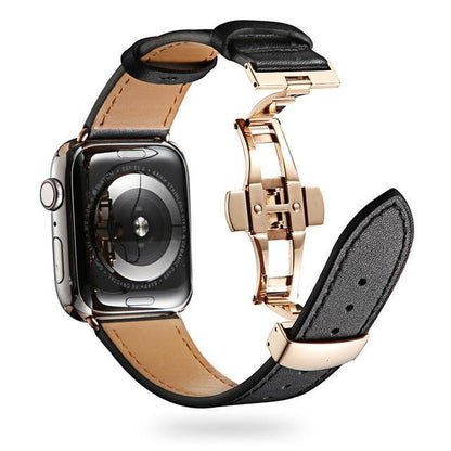 Square Steel Buckle Leather Strap - Luxe Strap