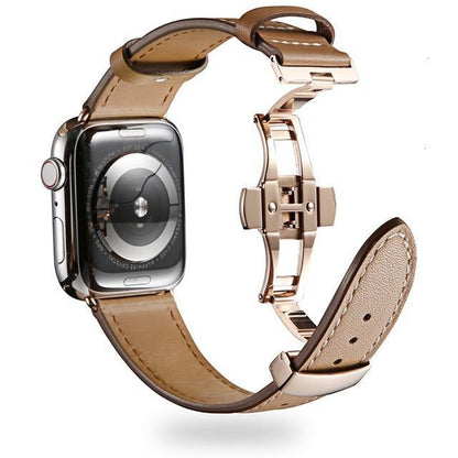 Square Steel Buckle Leather Strap - Luxe Strap