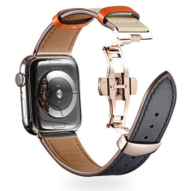 Square Steel Buckle Leather Strap - Luxe Strap