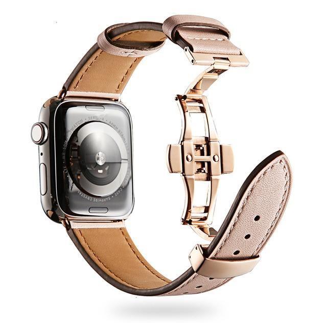 Square Steel Buckle Leather Strap - Luxe Strap