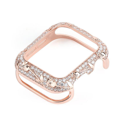 Armor Carved Diamond Protective Case Compatible With All Apple Watch Series - Elegance & Splendour