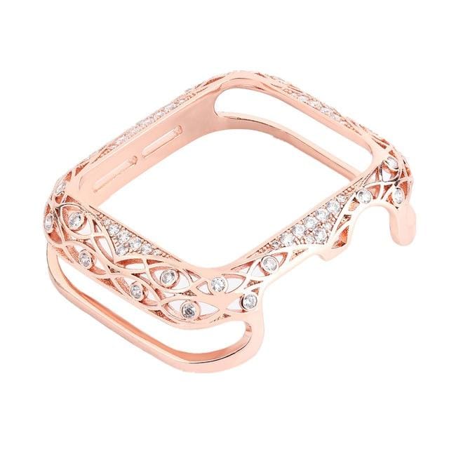 Armor Carved Diamond Protective Case Compatible With All Apple Watch Series - Elegance & Splendour