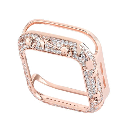 Armor Carved Diamond Protective Case Compatible With All Apple Watch Series - Elegance & Splendour