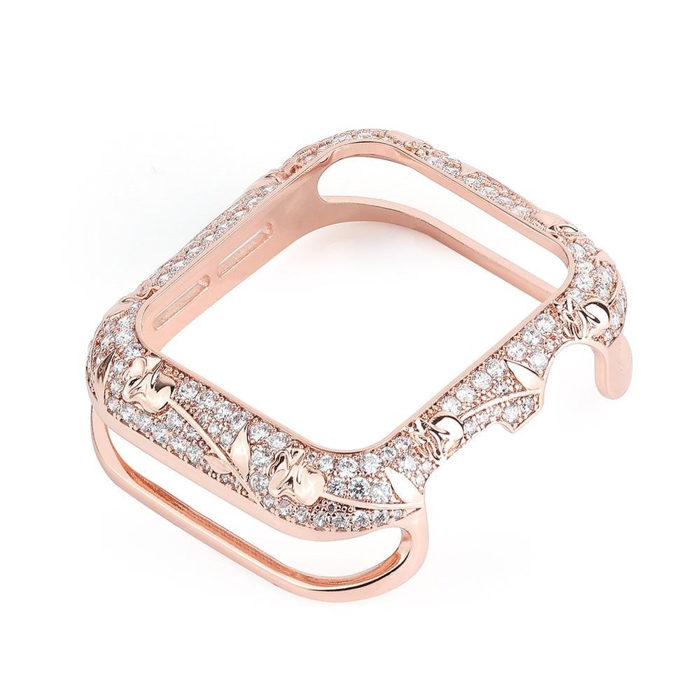 Armor Carved Diamond Protective Case Compatible With All Apple Watch Series - Elegance & Splendour