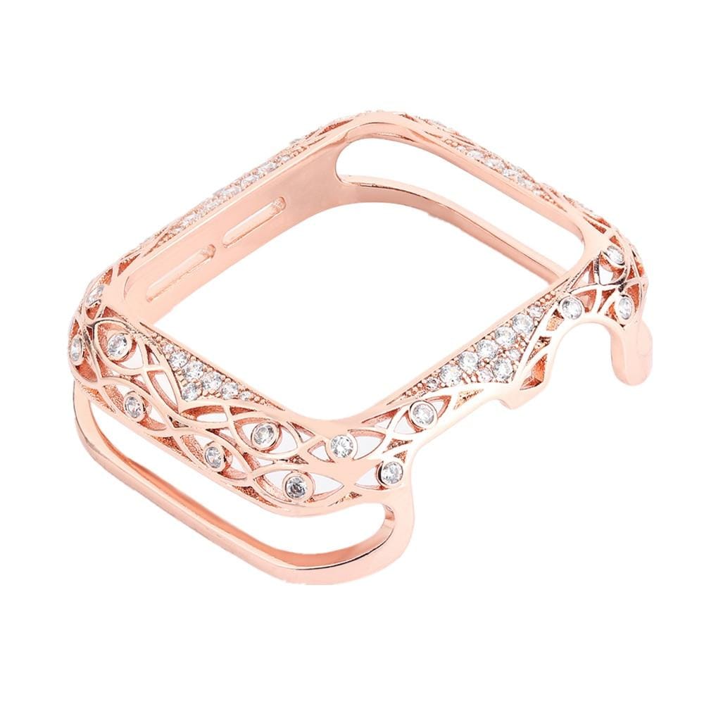 Armor Carved Diamond Protective Case Compatible With All Apple Watch Series - Elegance & Splendour