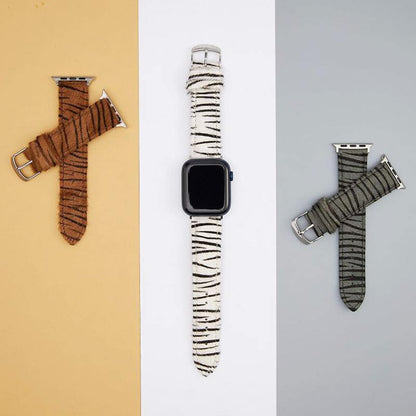 Midnight Zebra Leather x Jungle Collection - Luxe Strap