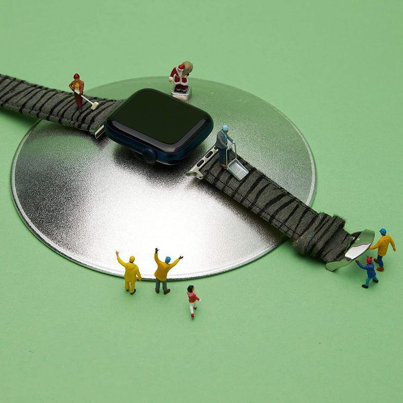 Midnight Zebra Leather x Jungle Collection - Luxe Strap