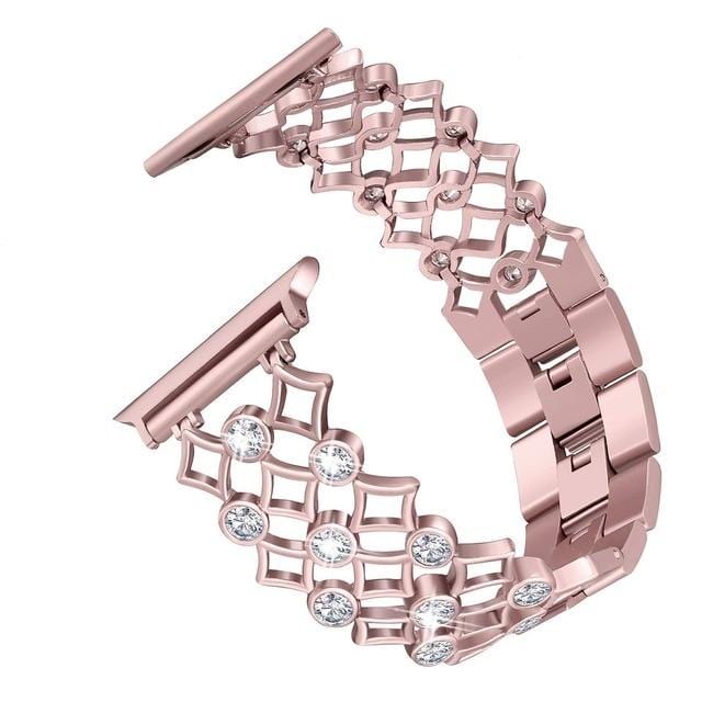 Rhinestones Studded Perfect Polished Band Compatible With Apple Watch - Elegance & Splendour