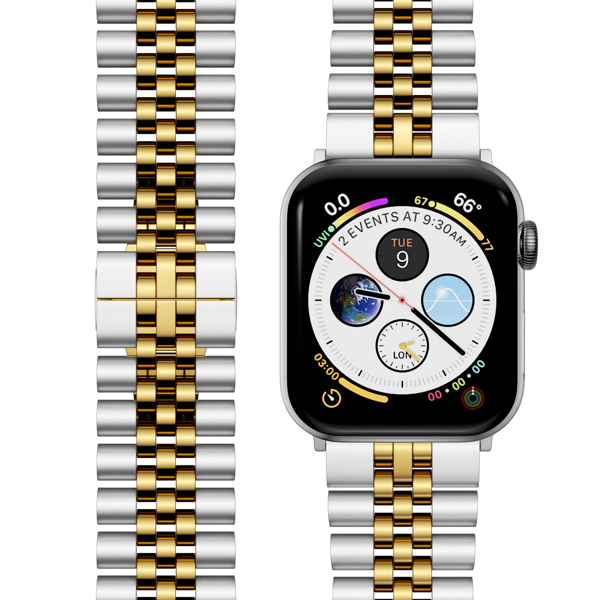 Silver gold Apple watch strap 