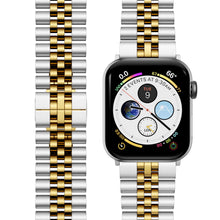 Load image into Gallery viewer, Silver gold Apple watch strap 
